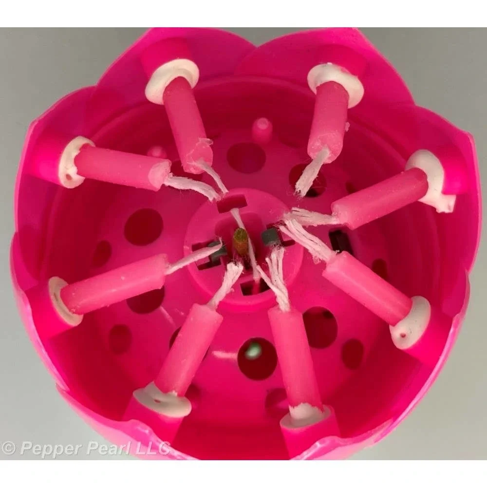 Lotus Birthday Cake Blossom 8 Candles Rotates Petals Open Plays Song 4 Pieces